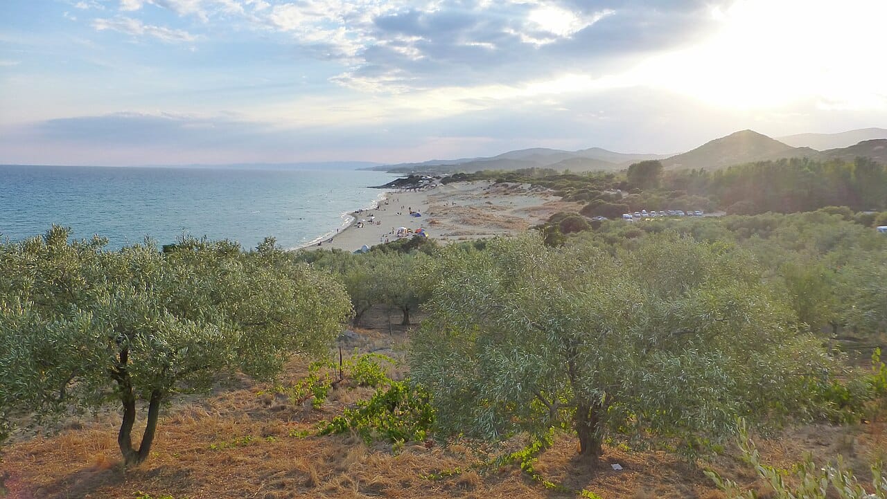 Ammolofoi Beach in Nea Peramos, Kavala, Greece