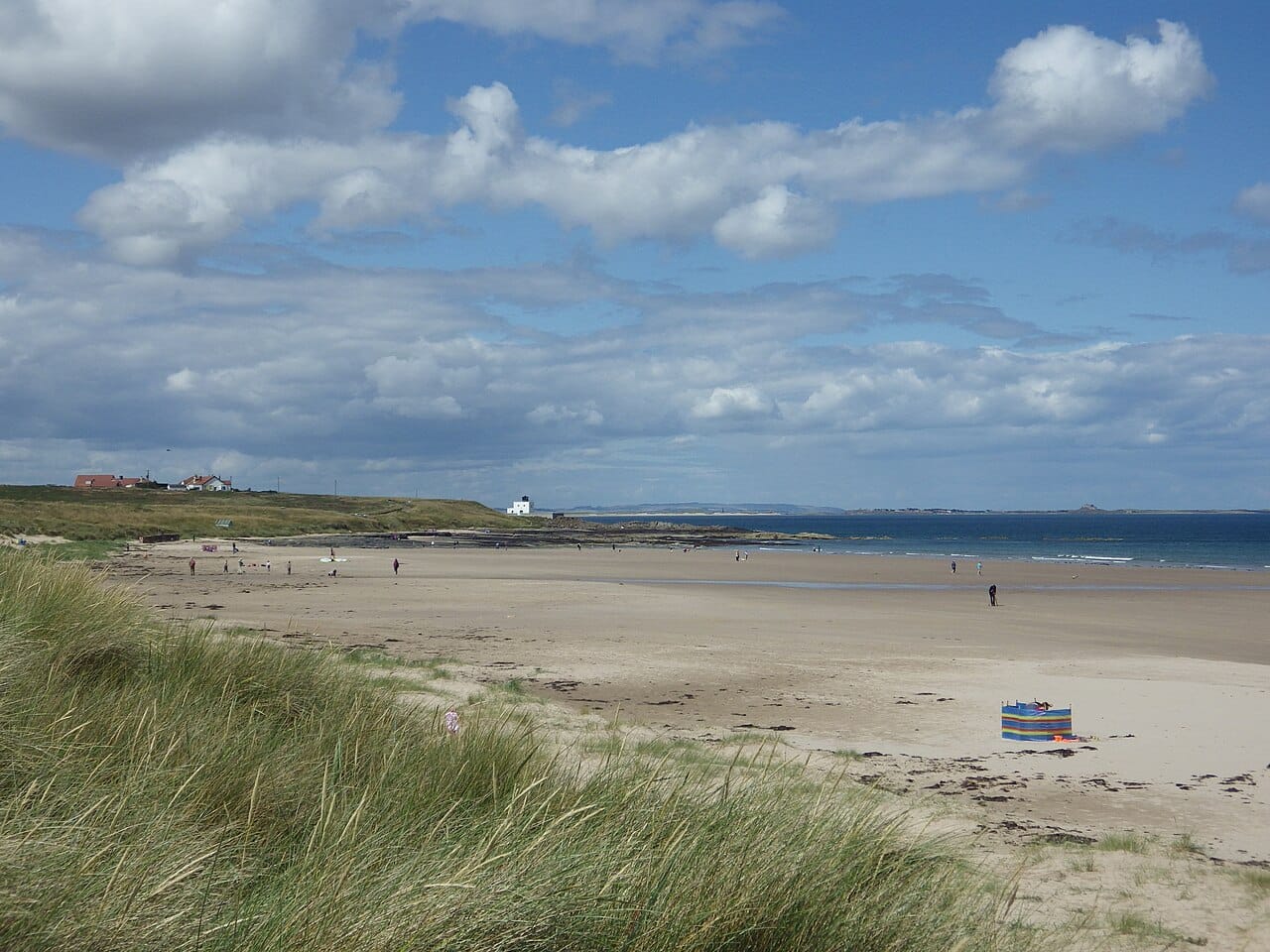 Bamburgh Beach in Northumberland, United Kingdom