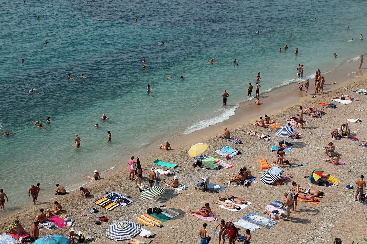 Banje Beach in Dubrovnik, Croatia