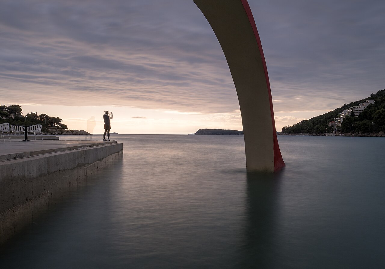 Bellevue Beach in Dubrovnik (Miramare Bay), Croatia
