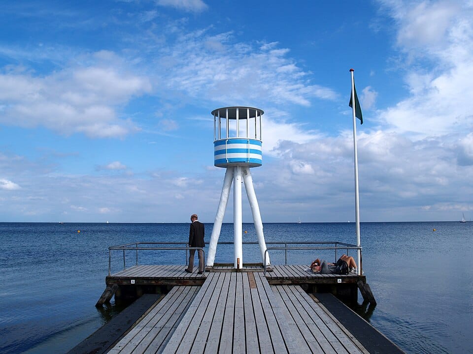 Bellevue Beach in Klampenborg, Copenhagen, Denmark