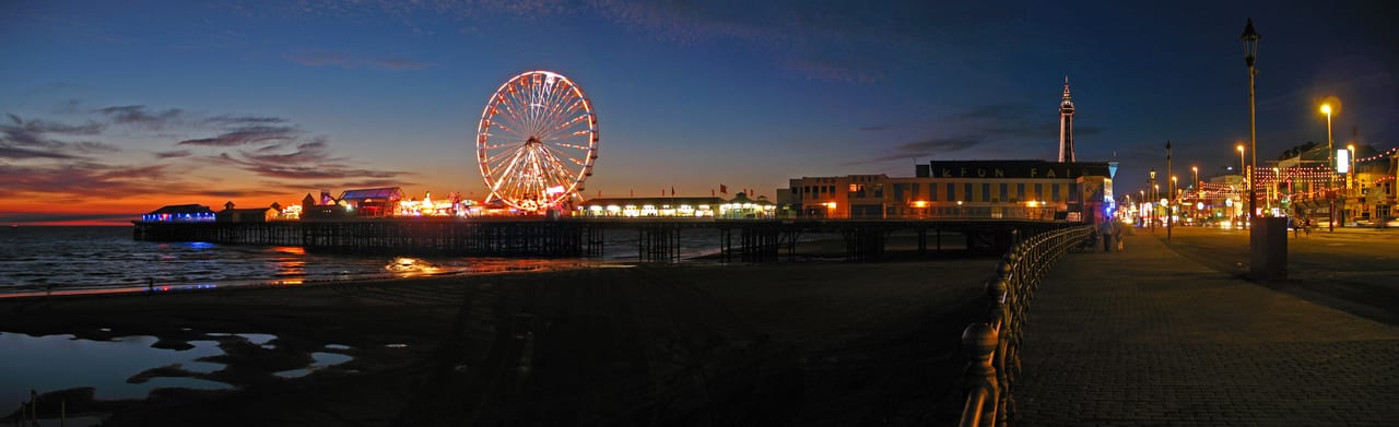 Blackpool Beach in Blackpool, Lancashire, United Kingdom