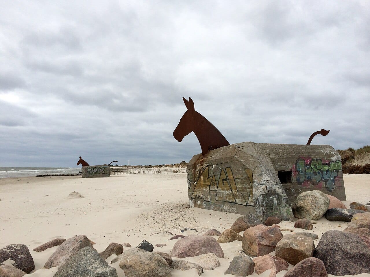 Blåvand Beach in Blåvand, Jutland, Denmark