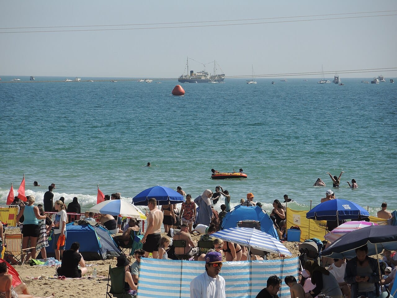 Bournemouth Beach in Bournemouth, Dorset, United Kingdom