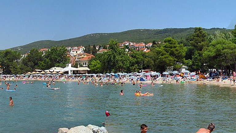 Crikvenica Town Beach in Kvarner (Crikvenica Riviera), Croatia