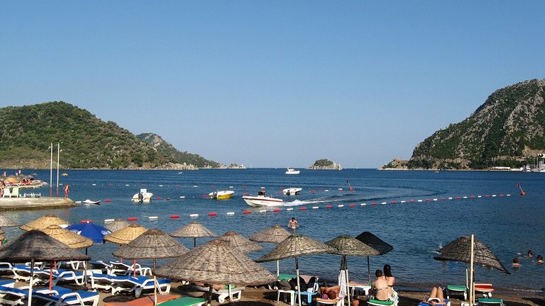 İçmeler Beach in Muğla (Marmaris), Turkey
