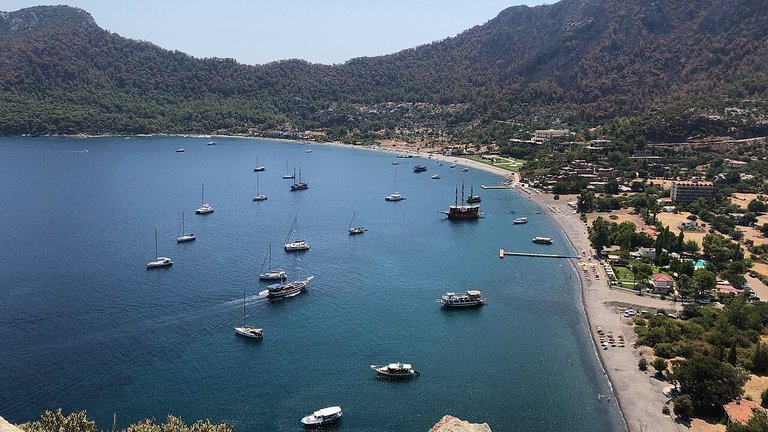 Kumlubük Beach in Muğla (Marmaris / Bozburun), Turkey