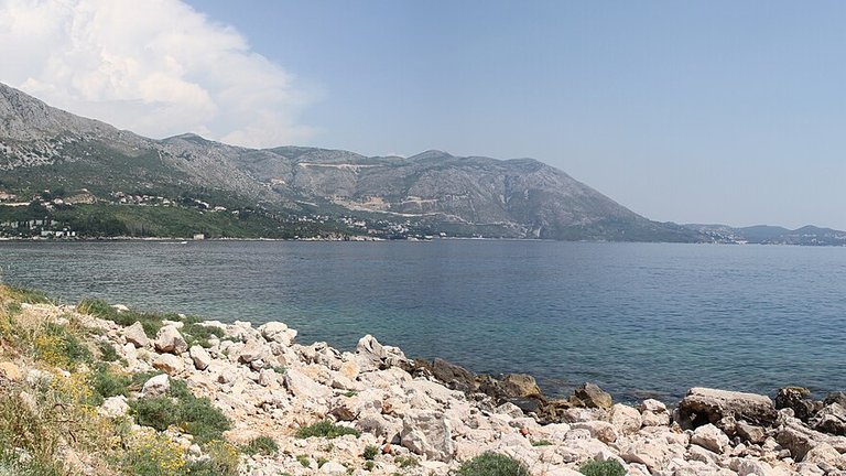 Kupari Beach in Dubrovnik Riviera (Župa Dubrovačka), Croatia