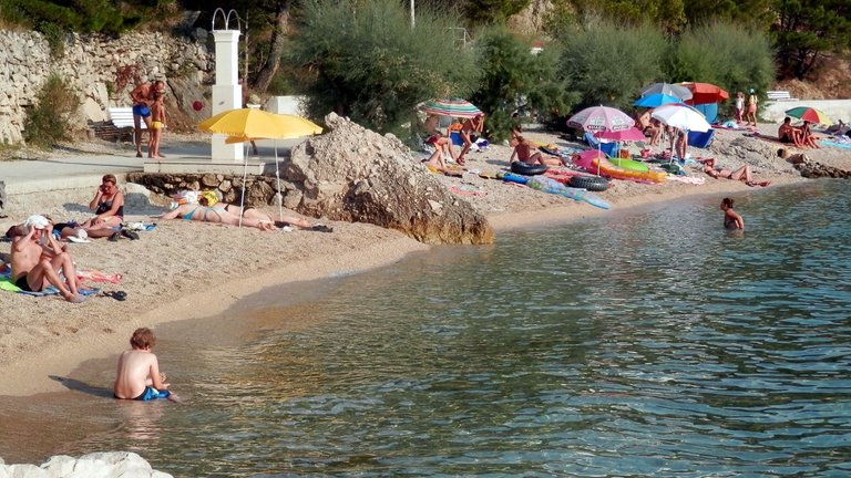 Podrače Beach in Split-Dalmatia (Brela / Makarska Riviera), Croatia