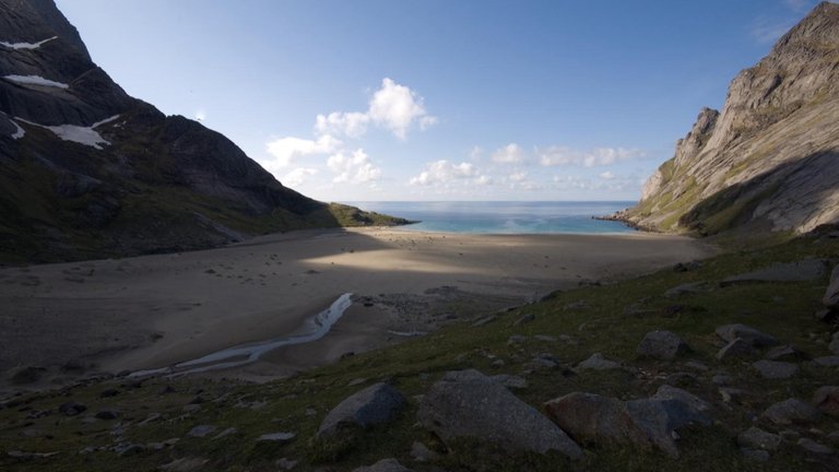 Bunes Beach (Puinn Sand) in Nordland (Lofoten Islands / Moskenes), Norway