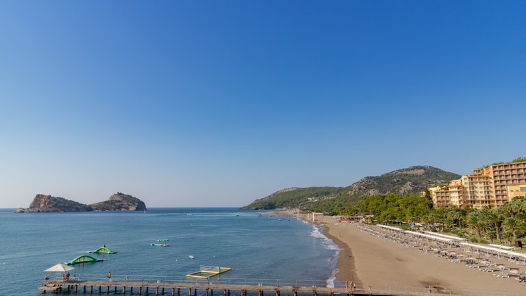 Sarıgerme Beach in Muğla (Ortaca / Dalaman), Turkey