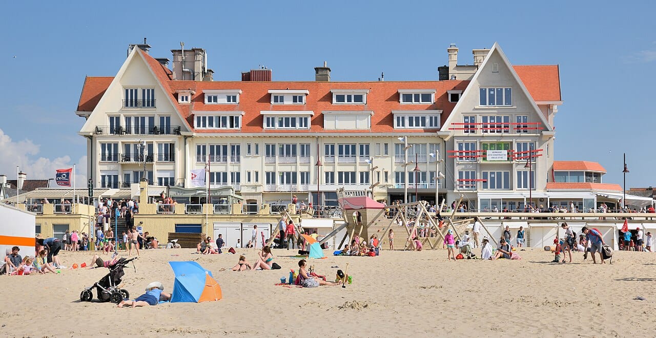 De Haan Beach in West Flanders, Belgium