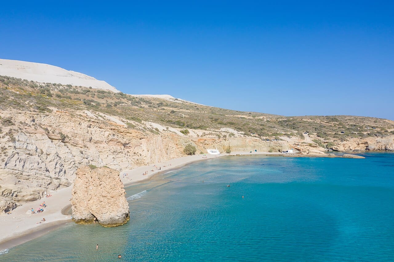 Firiplaka Beach in Milos, Greece