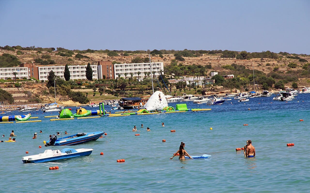 Għadira Bay in Mellieħa, Malta