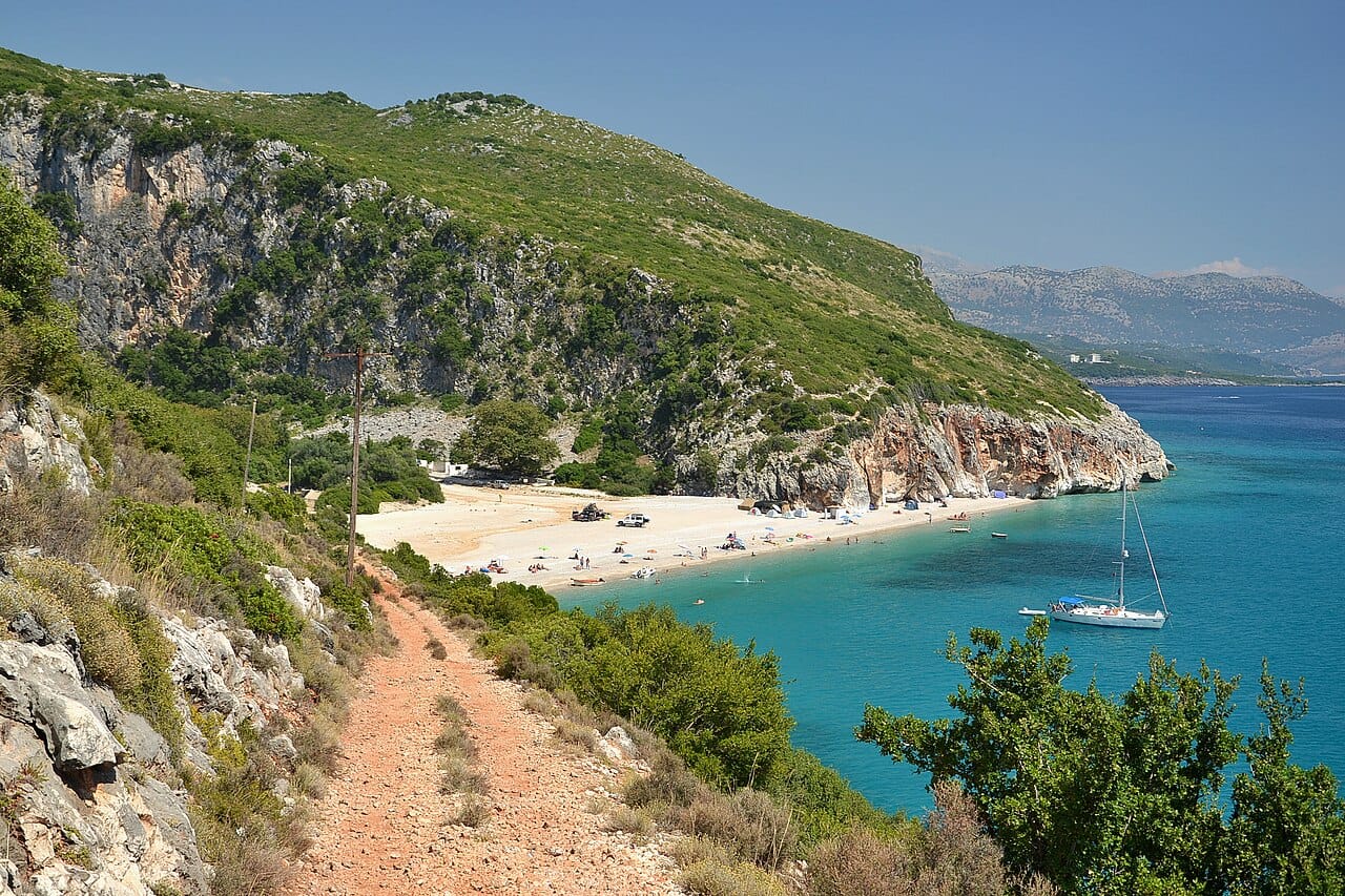 Gjipe Beach in Himarë, Albanian Riviera, Albania