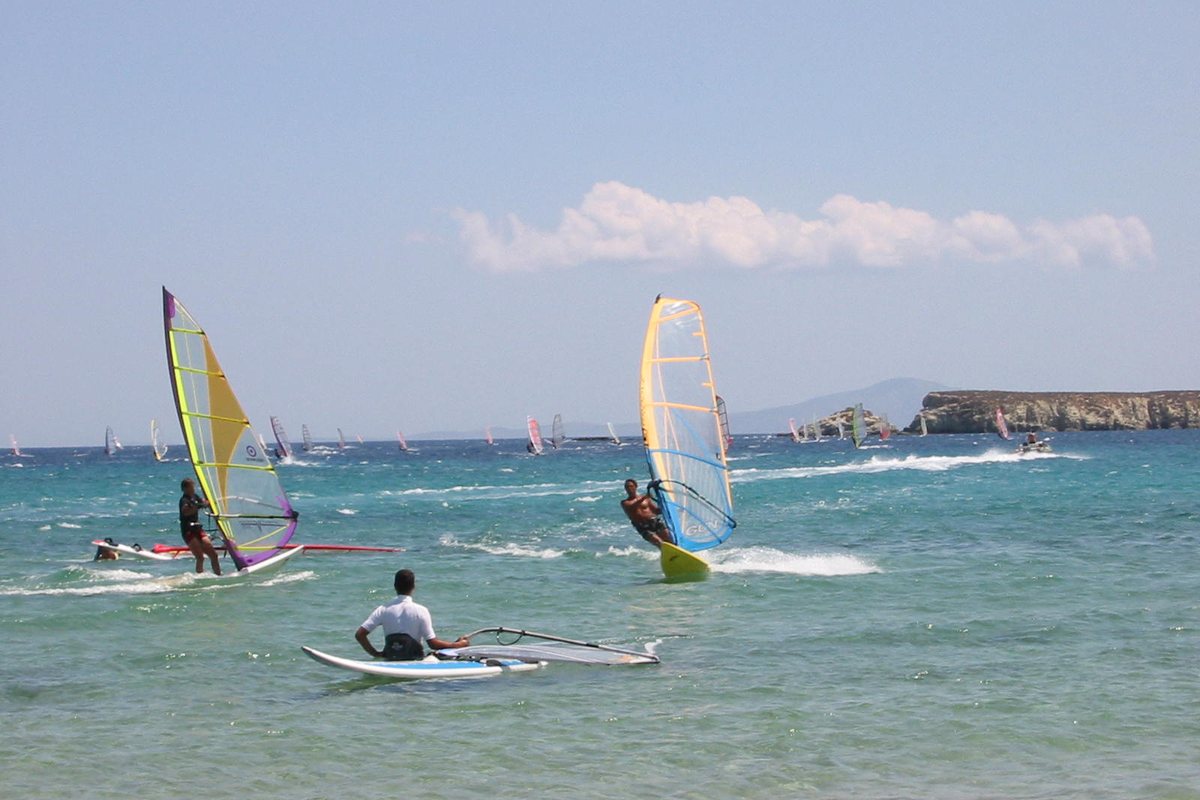 Golden Beach (Chrissi Akti) in Paros, Cyclades, Greece