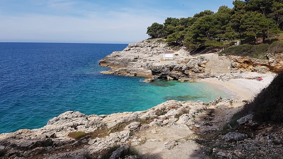 Hawaii Beach (Havajke) in Verudela, Pula, Istria, Croatia