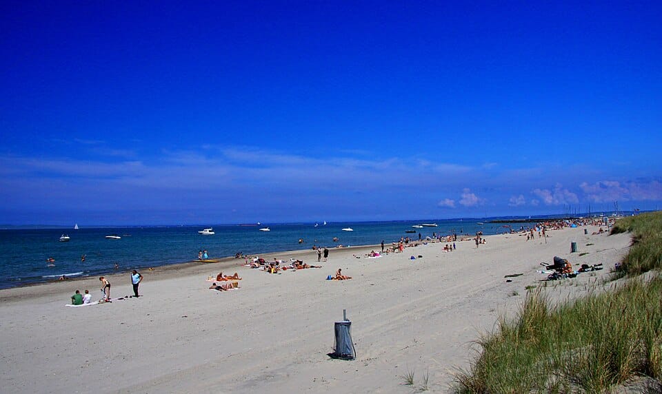 Hornbæk Beach in North Zealand, Denmark