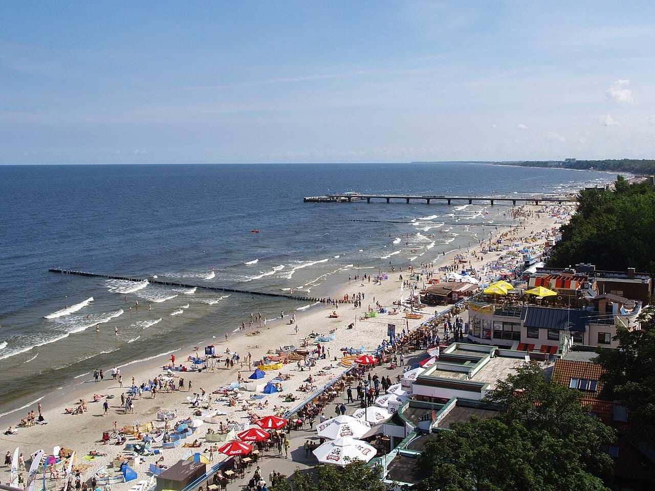 Kołobrzeg Beach in Kołobrzeg, West Pomerania, Poland