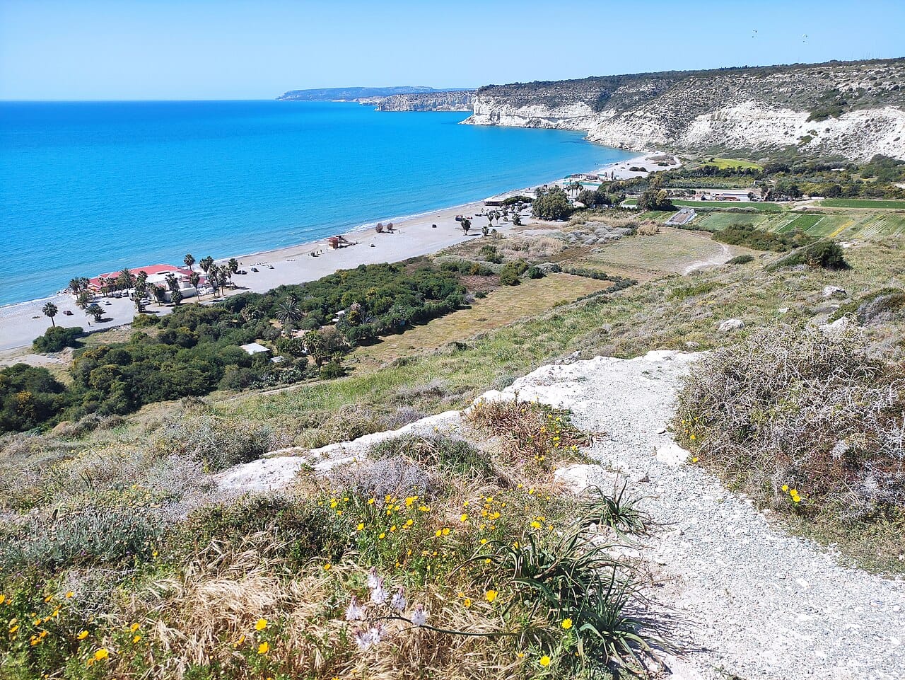 Kourion Beach in Episkopi, Limassol, Cyprus