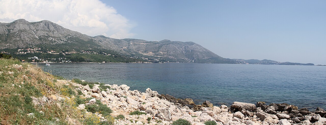 Kupari Beach in Dubrovnik Riviera (Župa Dubrovačka), Croatia