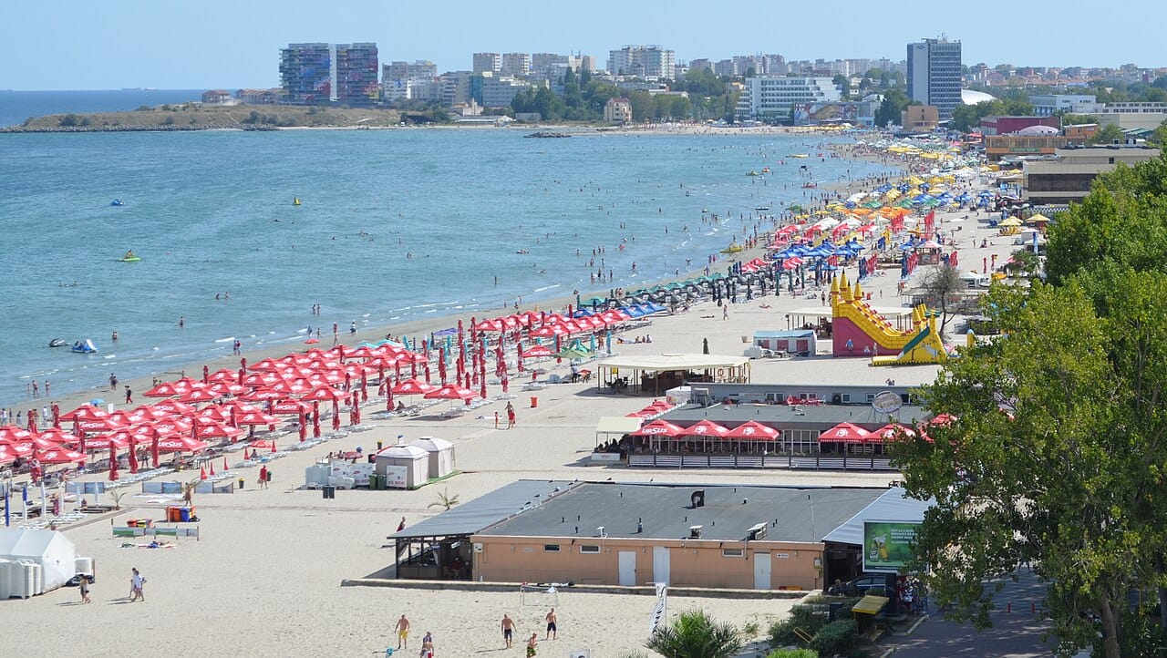 Mamaia Beach in Constanța, Romania