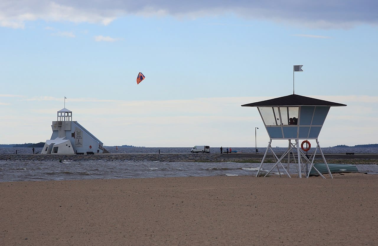 Nallikari Beach in Oulu, North Ostrobothnia, Finland