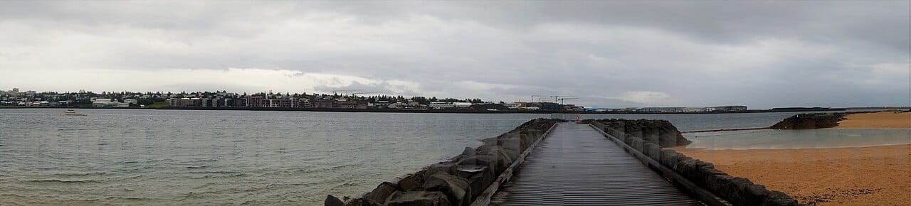 Nauthólsvík in Reykjavík, Iceland