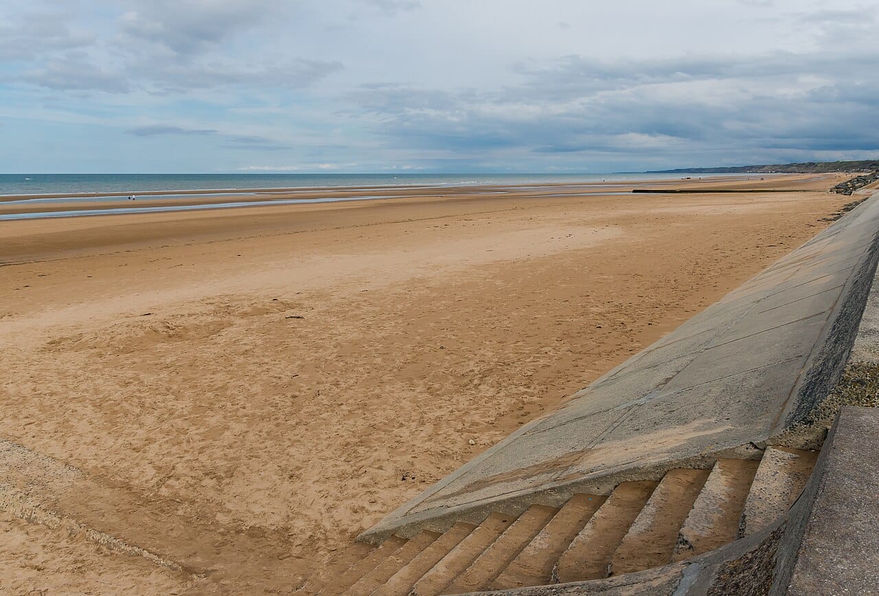 Omaha Beach in Normandy, France