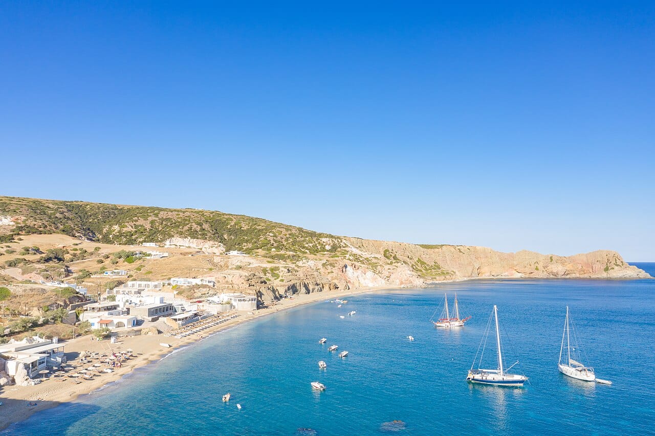 Paleochori Beach in Milos, Greece