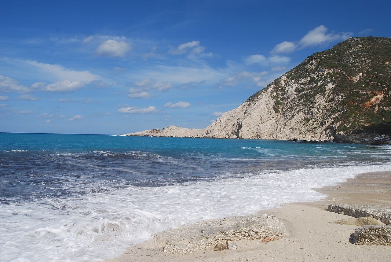 Petani Beach in Paliki, Kefalonia, Greece