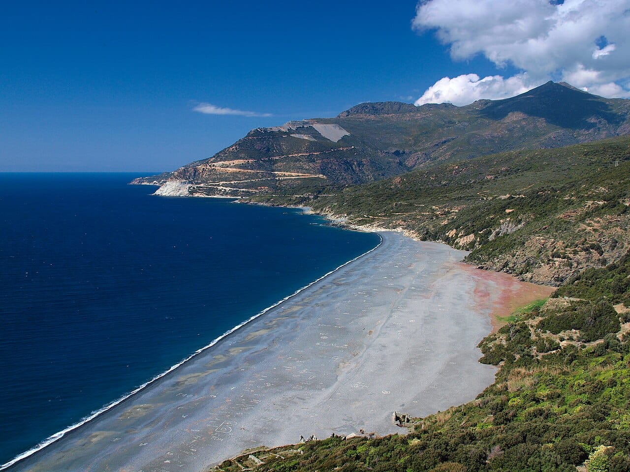 Plage de Nonza in Nonza, Cap Corse, Corsica, France