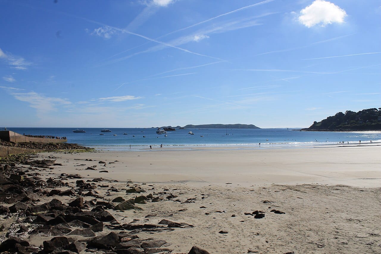 Plage de Trestraou in Côte de Granit Rose, Brittany, France