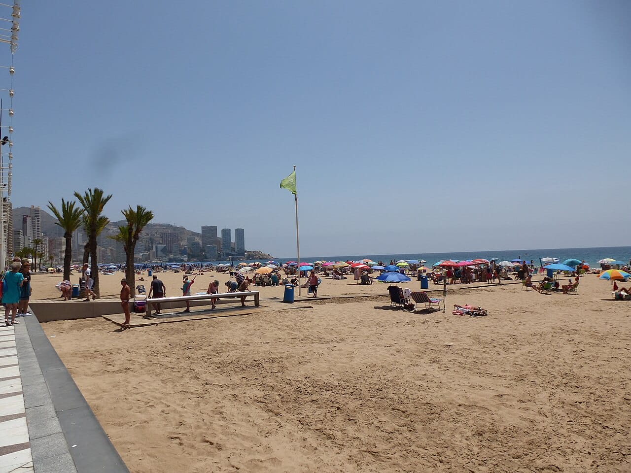 Playa de Levante in Benidorm, Costa Blanca, Spain