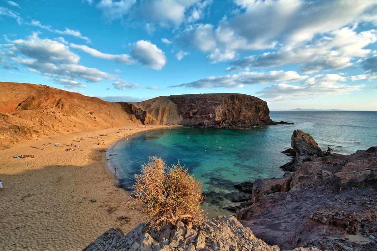Playa de Papagayo in Playa Blanca, Lanzarote, Spain