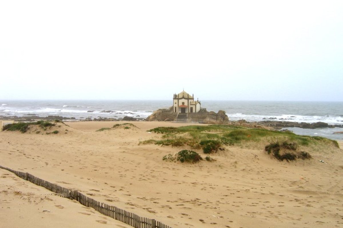 Praia de Miramar in Vila Nova de Gaia, Porto, Portugal