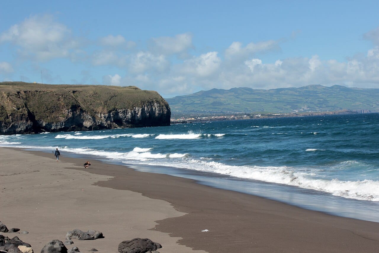 Praia de Santa Barbara in Ribeira Grande, Sao Miguel, Portugal