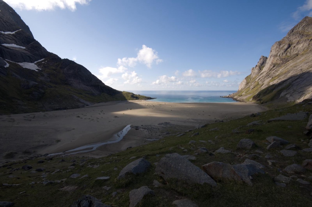 Bunes Beach (Puinn Sand) in Nordland (Lofoten Islands / Moskenes), Norway