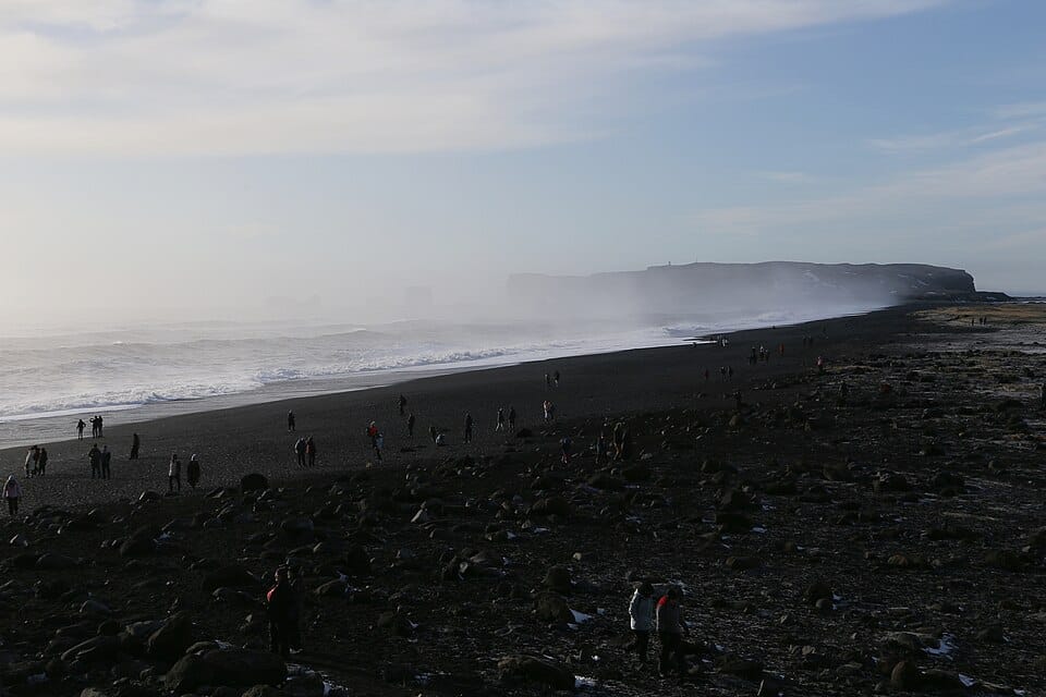 Reynisfjara Black Sand Beach in Vík, Iceland