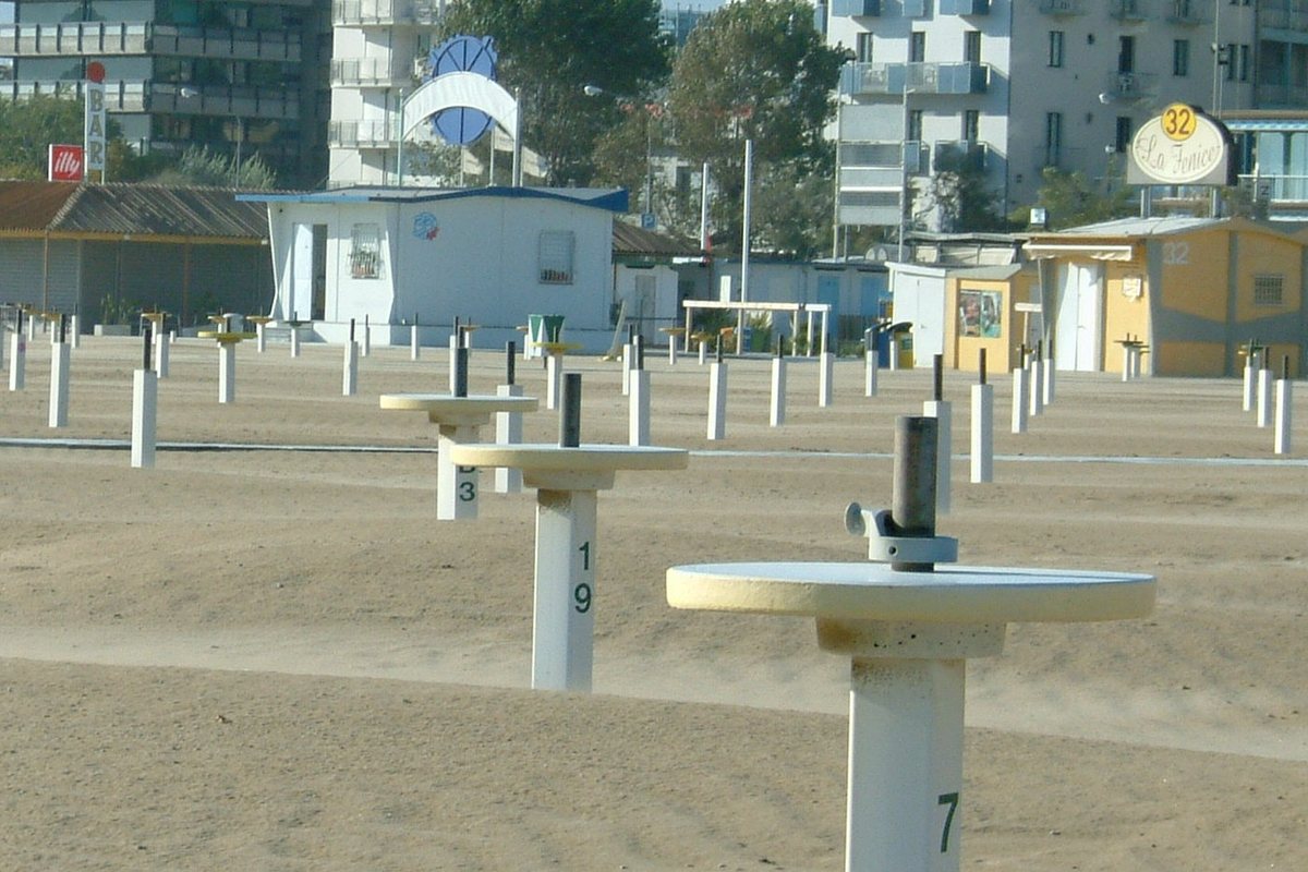 Rimini Beach in Rimini, Emilia-Romagna, Italy