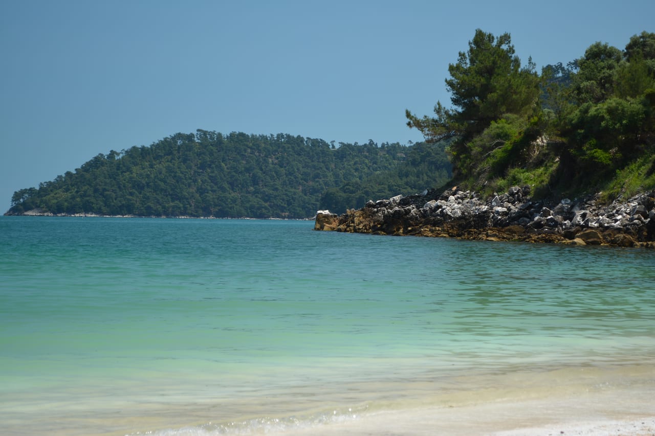 Saliara (Marble) Beach in Thassos, Greece