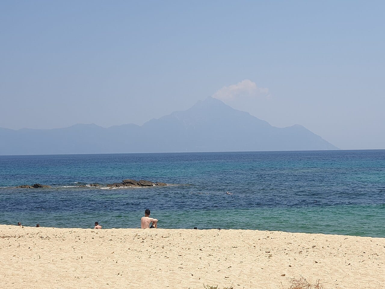 Sarti Beach in Sithonia, Halkidiki, Greece