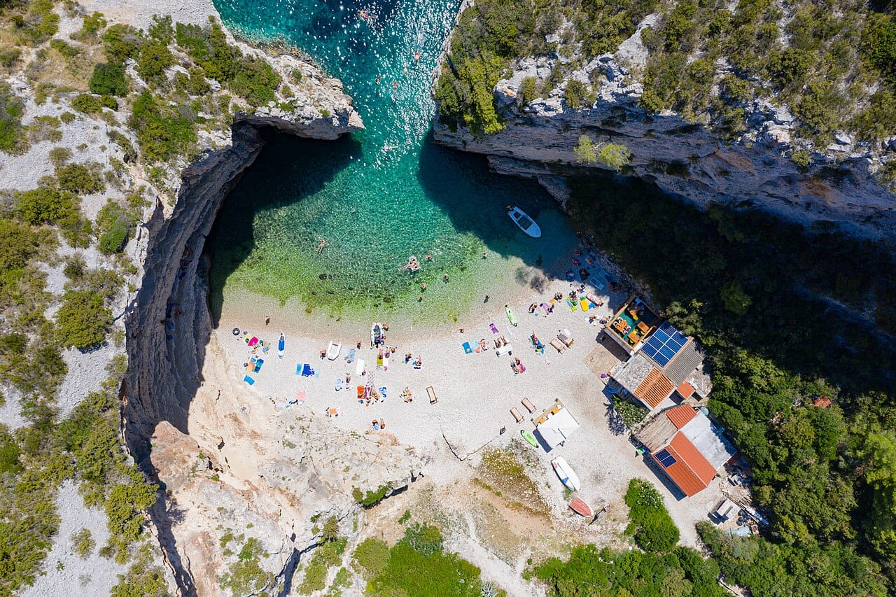 Stiniva Cove in Vis, Croatia