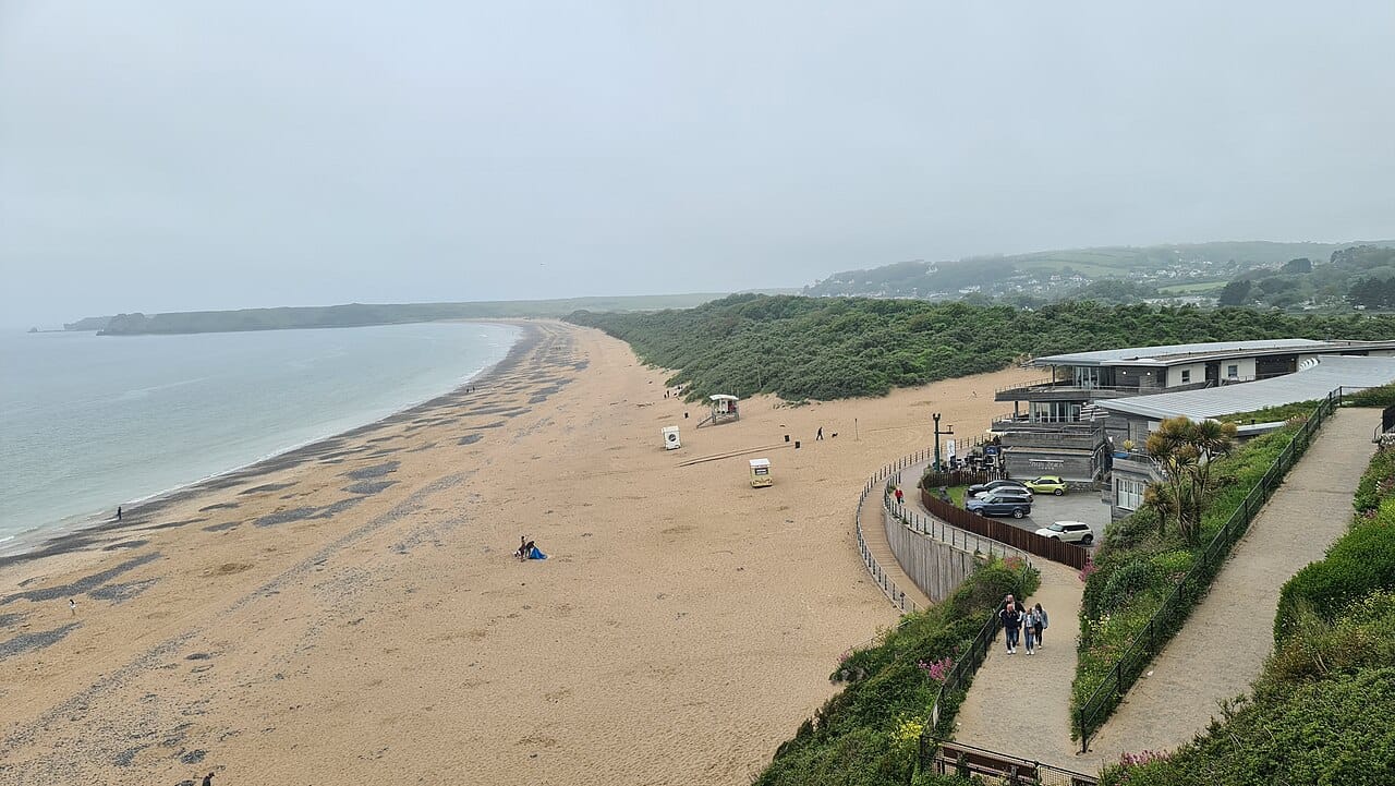 Tenby South Beach in Tenby, Pembrokeshire, United Kingdom