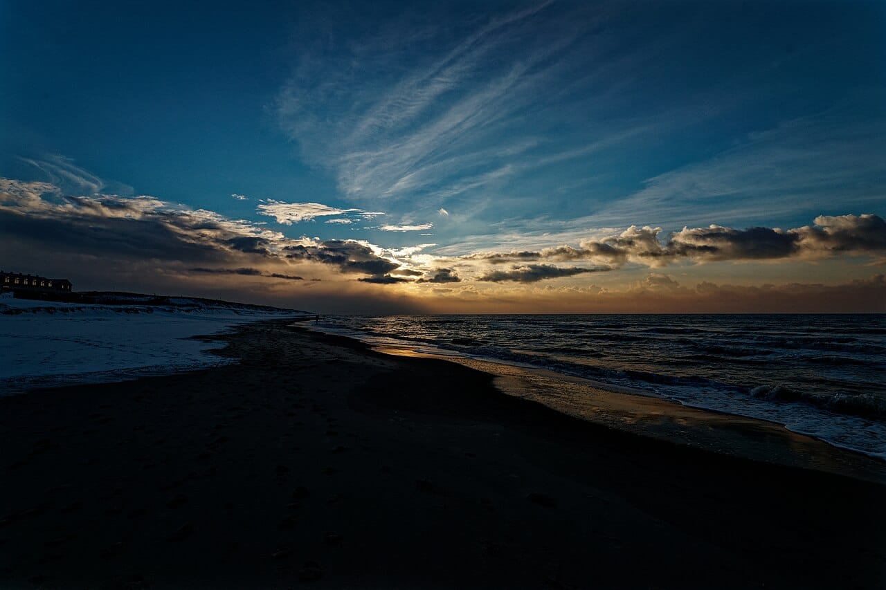 Texel Beach (Paal 9) in Texel, Wadden Islands, Netherlands