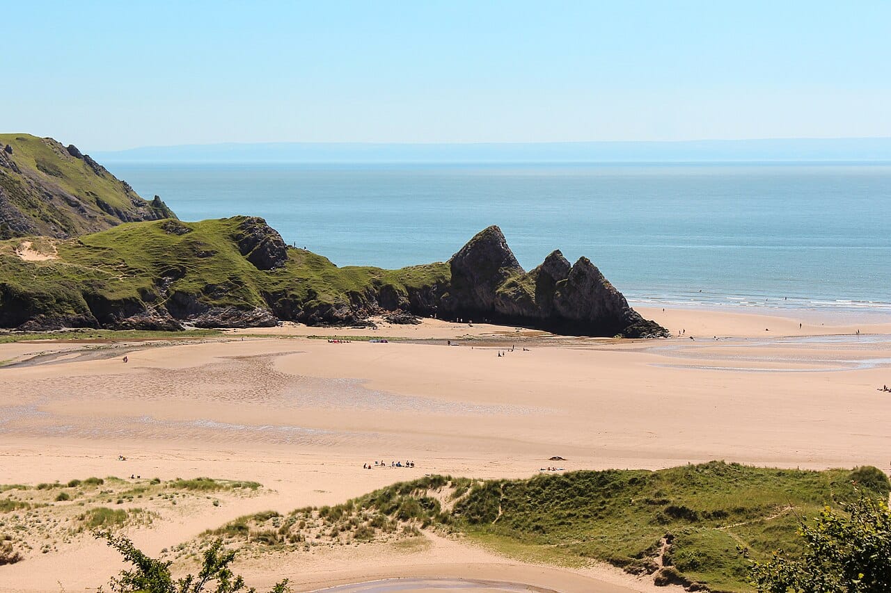 Three Cliffs Bay in Gower, Wales, United Kingdom