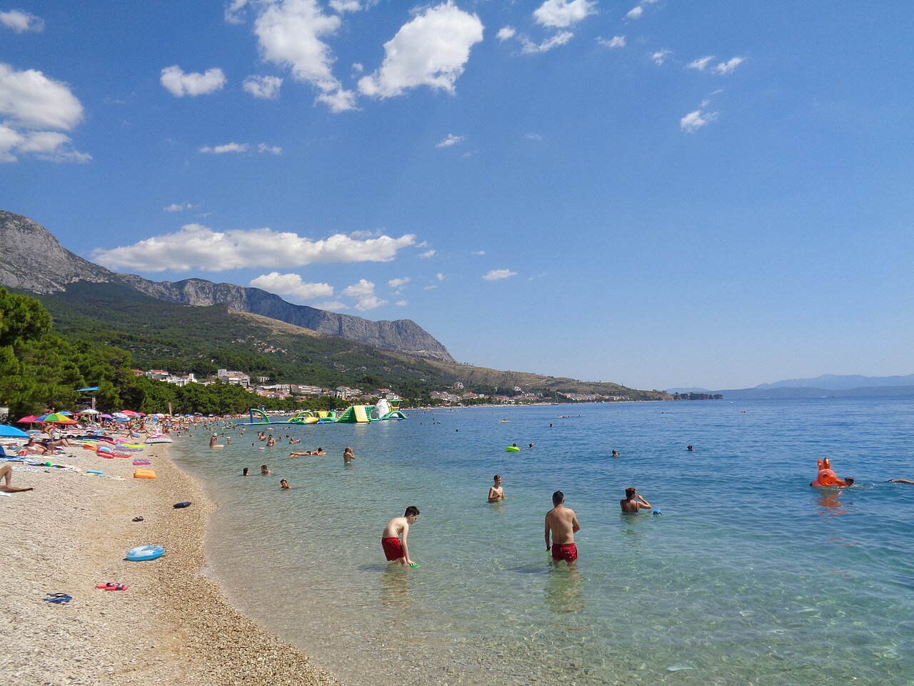 Tučepi Beach in Makarska Riviera (Tučepi), Croatia
