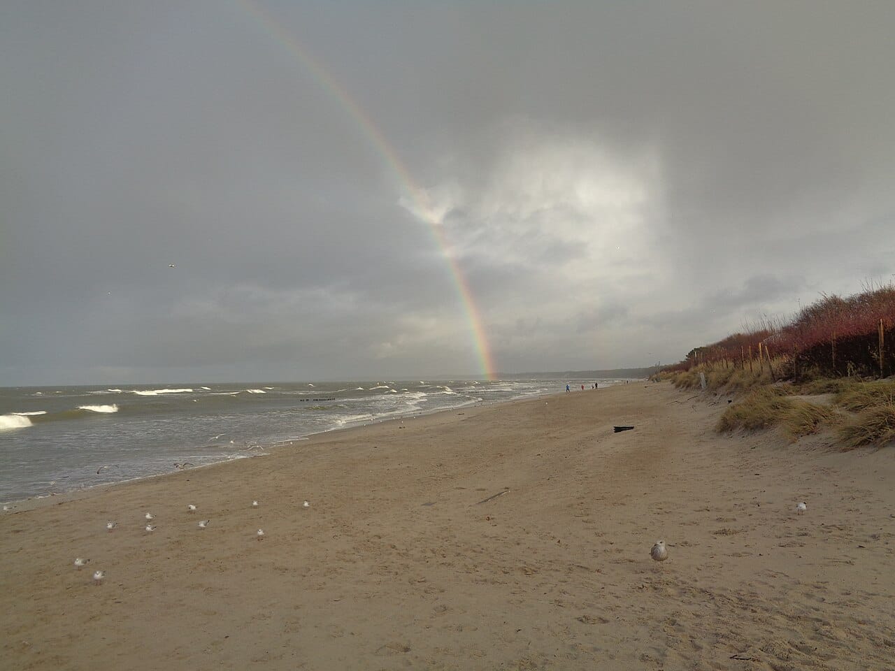 Ustka Beach in Ustka, Pomerania, Poland