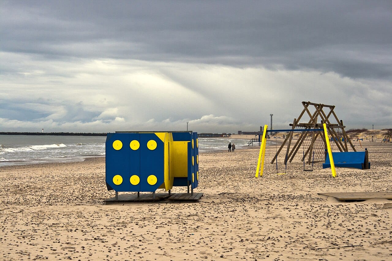 Ventspils Beach in Ventspils, Courland, Latvia