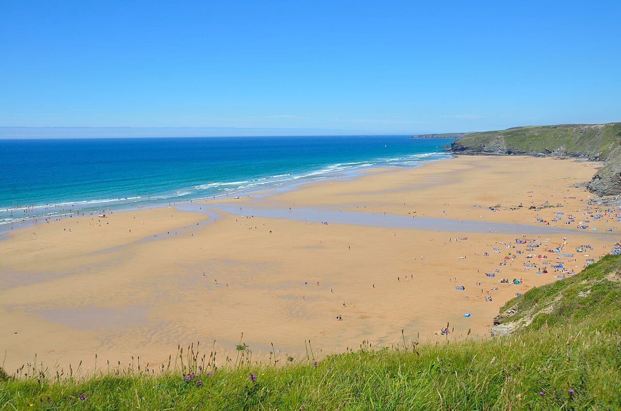 Watergate Bay in Cornwall, United Kingdom